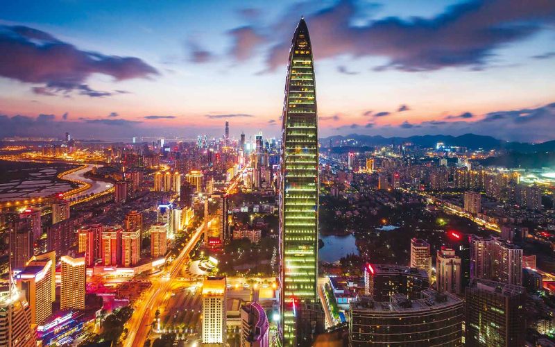 Vue panoramique de Shenzhen en Chine 