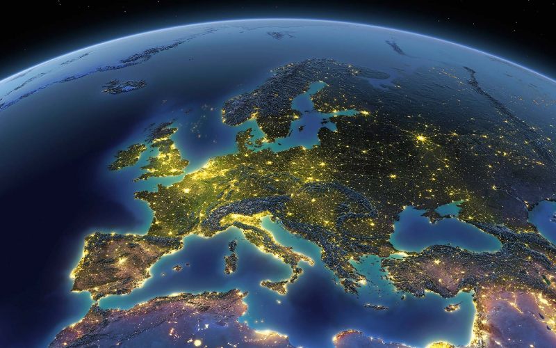 Photo de l'Europe provenant de l'Espace.