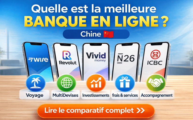 Comparatif des banques en ligne en Chine.