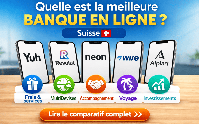 Vignette, comparatifs de banques en ligne Suisse.
