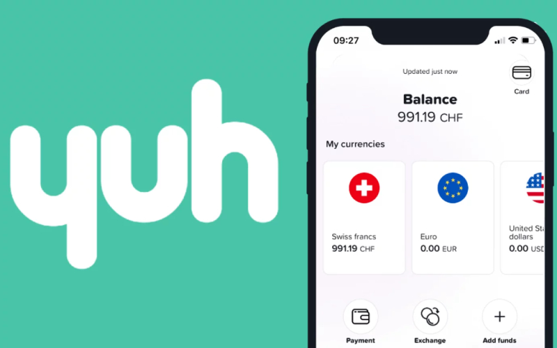 Application mobile de la Banque en ligne Suisse YUH