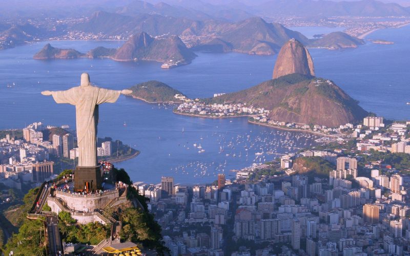 Vue panoramique de Rio De Janeiro au Brésil. 